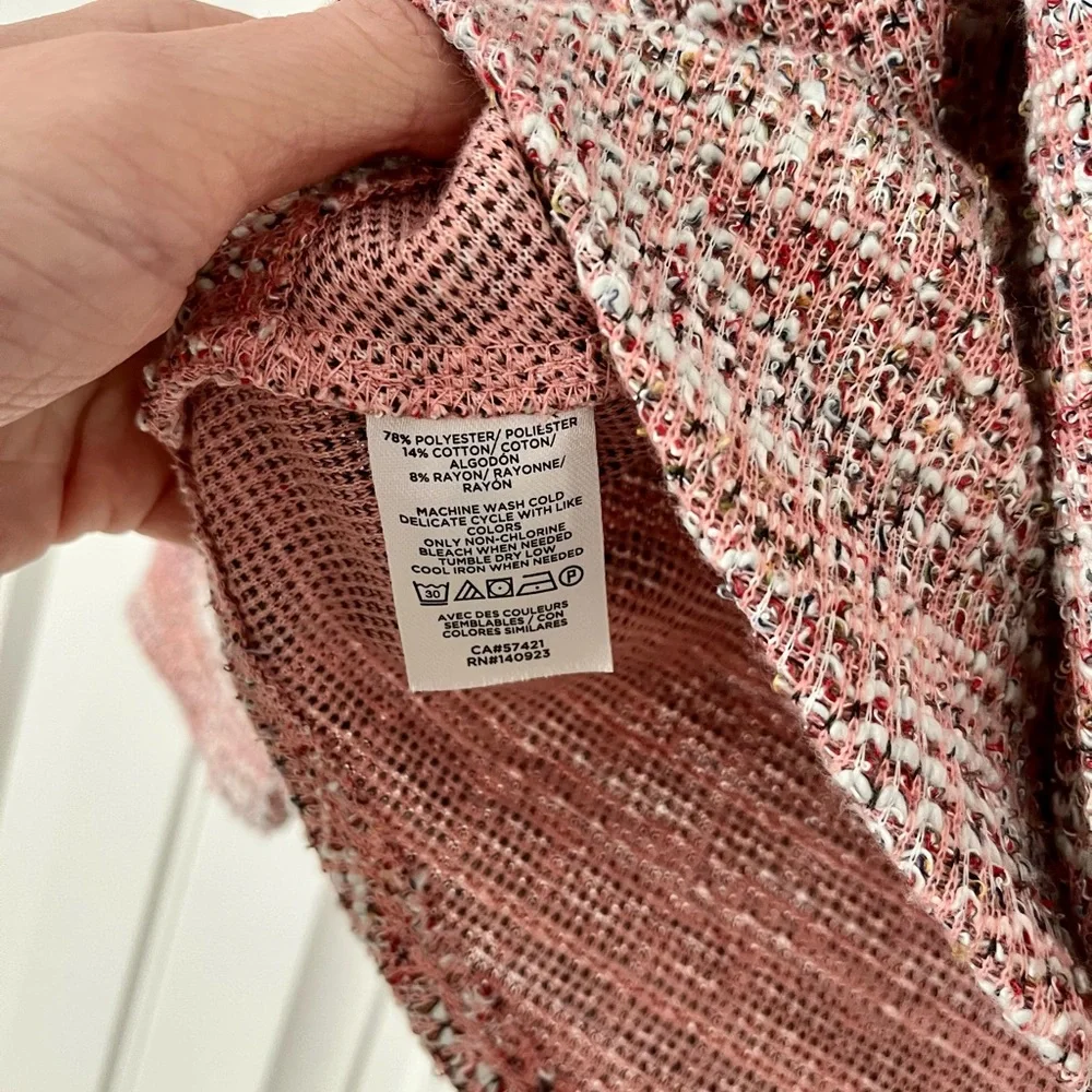 LOFT Marled Pink Sweater Shirt EUC Slouchy Oversized Comfortable